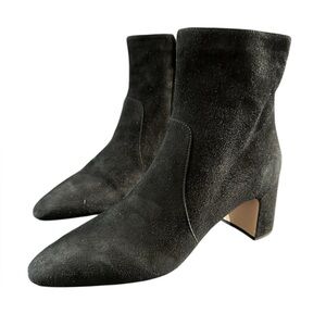 Prada Black Ankle Boots with Square Toe and Block Heel 40 9 authentic